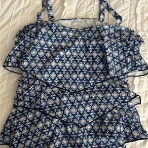 Adorable blue & white bathing suit